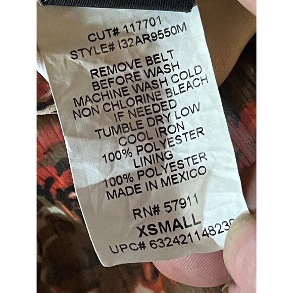 wrapper skirt floral layered sheer elastic waist polyester ruffle x small READ - Picture 10 of 10